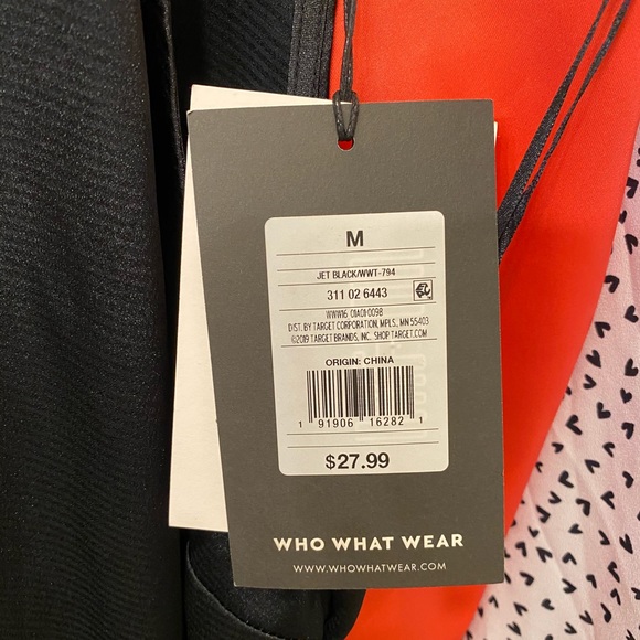 NWT Who What Wear Black One Shoulder Blouse M - Picture 3 of 4